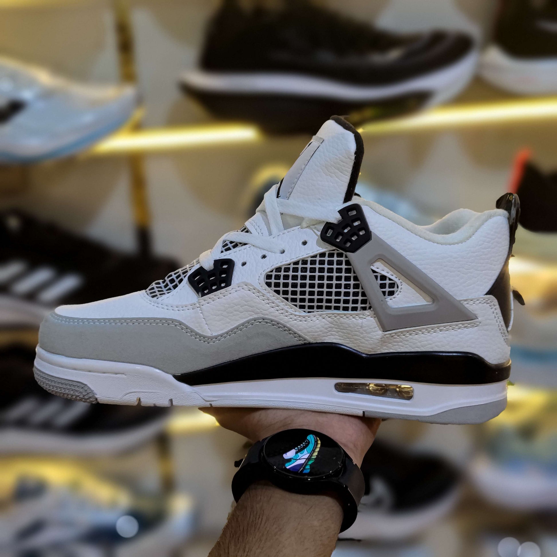 OG Quality White Black and Grey Jordan 4s