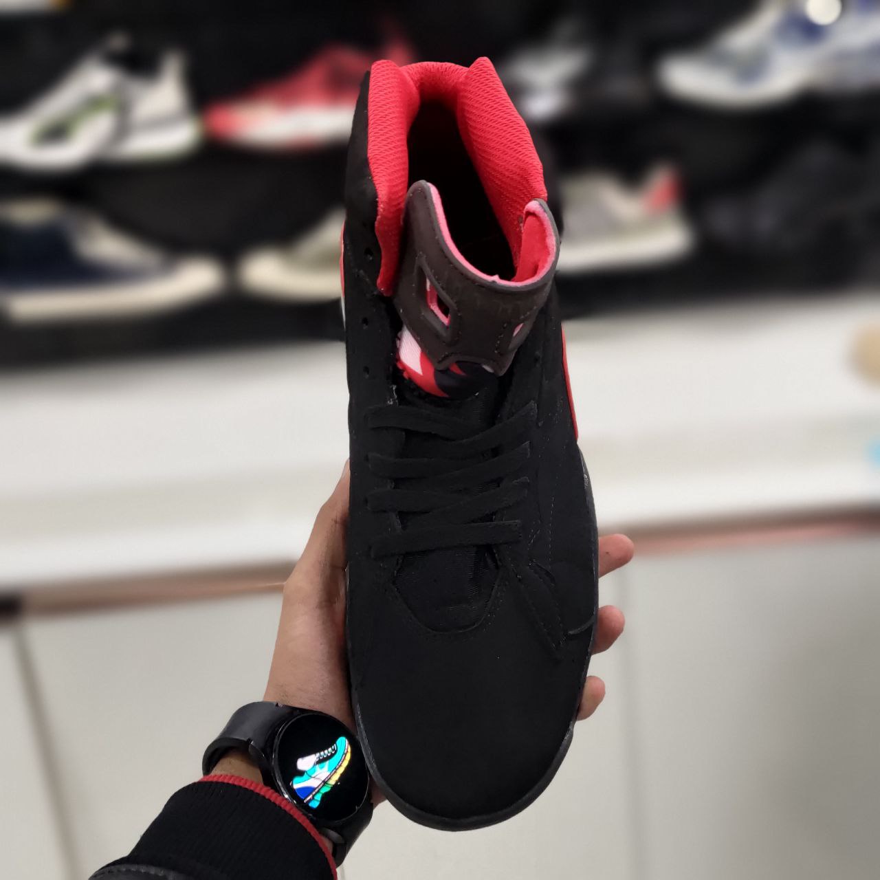 Jordan MVP 678 Raptors Premium Sneaker Side Profile - The Shoe Society