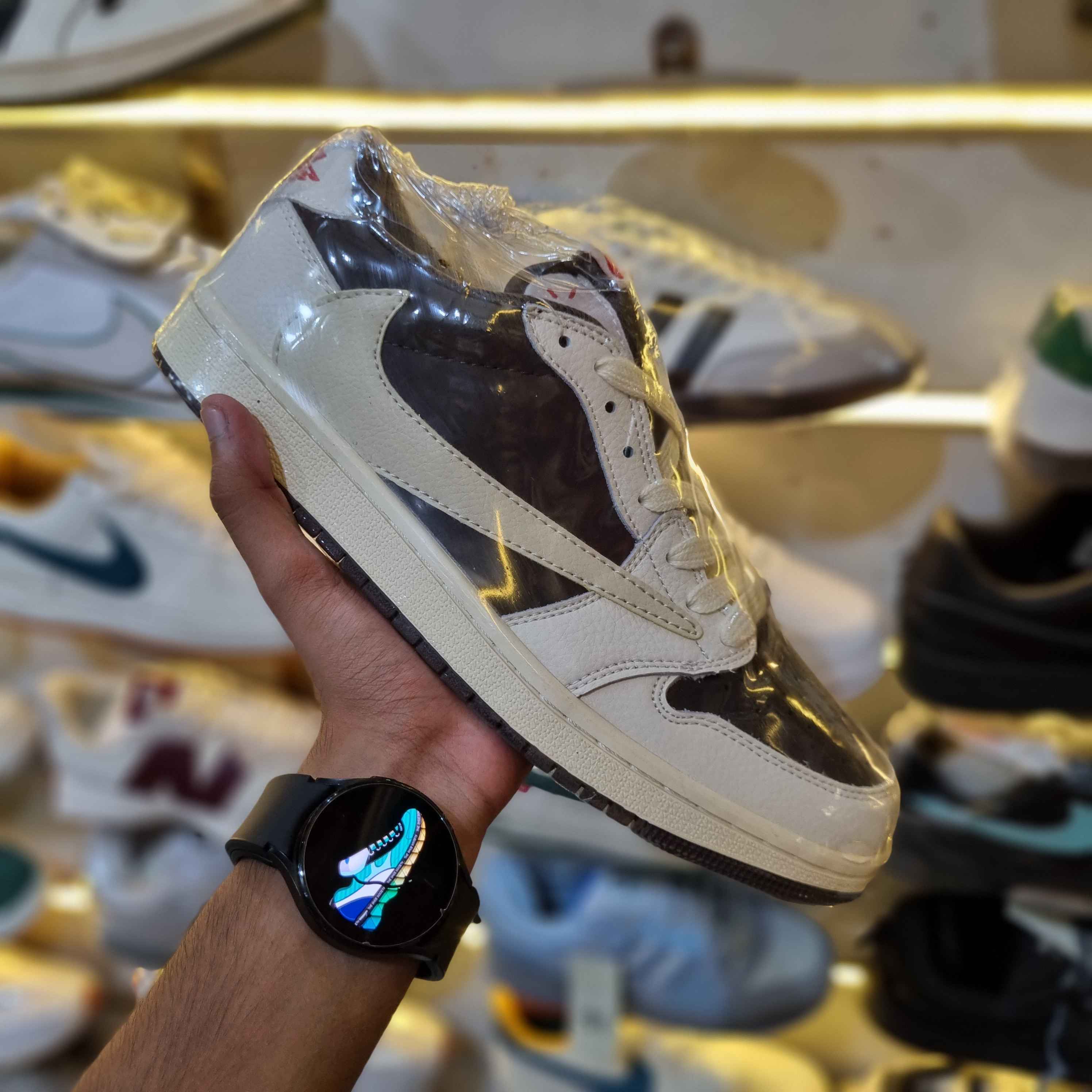 OG Quality Brown and White Low Tops with Reverse Swoosh