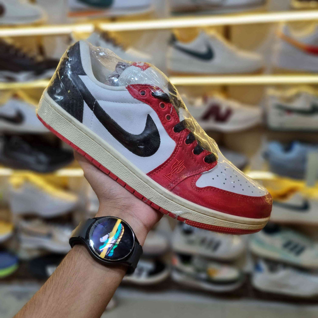 Jordan 1 Low OG Trophy Room Premium Sneaker Side Profile - The Shoe Society