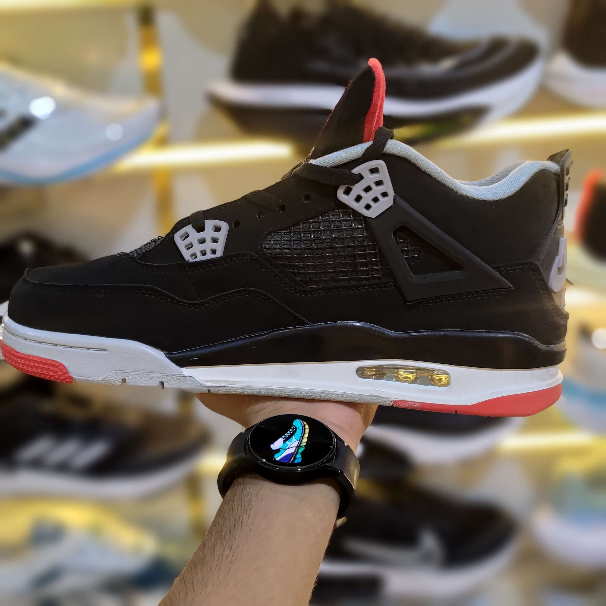 OG Quality Black Cement and Fire Red Jordan 4