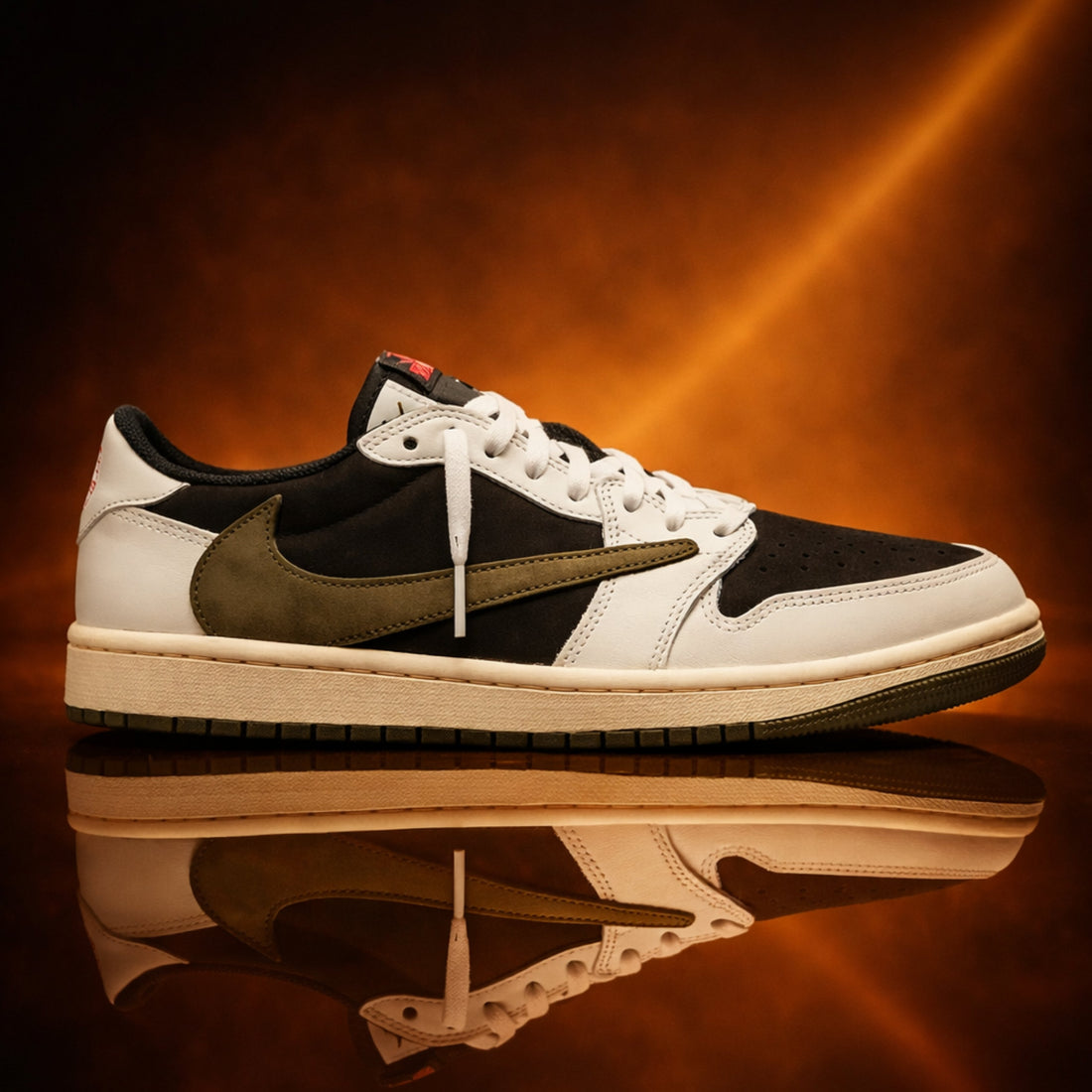 Travis Scott Low Olive Premium OG Quality Shoes Front View